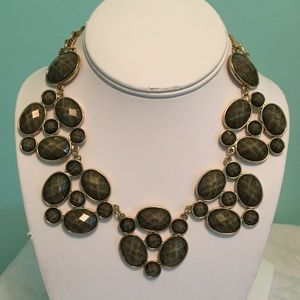 Faceted Faux Tortoise-Shell Necklace & Earrings